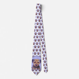 Border Terrier Painting - Cute Original Dog Art Tie
