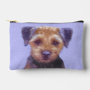 Border Terrier Painting Cute Original Pet Dog Art Accessory Pouch