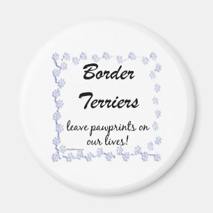 Border Terrier Pawprints - Magnet