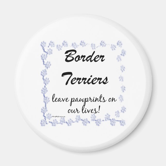 Border Terrier Pawprints - Magnet (Front)