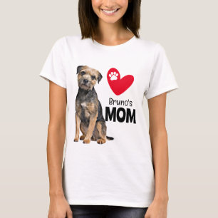 Border Terrier Personalised Mum T-Shirt