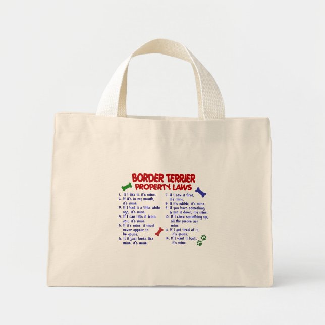 BORDER TERRIER Property Laws 2 Mini Tote Bag (Front)