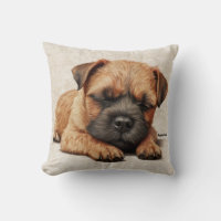 Border Terrier Puppy Dog Breed Cute Sleeping Art