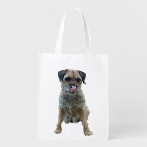 Image of Border Terrier reusable grocery bag