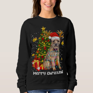 Border Terrier Santa Christmas Tree Lights Xmas Do Sweatshirt