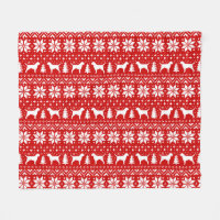 Border Terrier Silhouettes Dogs Christmas Pattern
