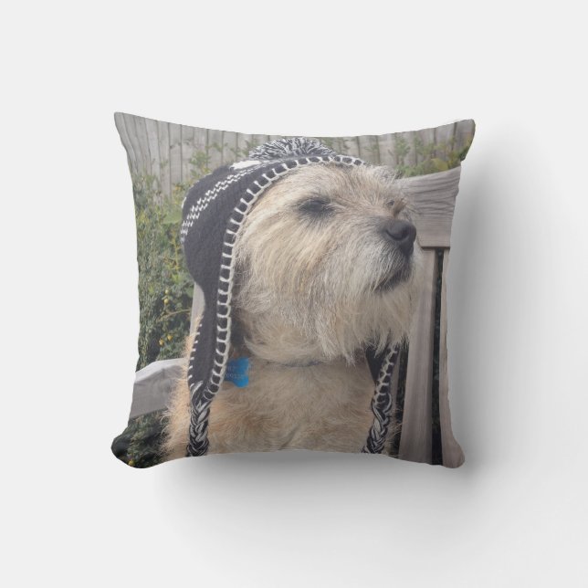 Border Terrier throw cushion (Front)