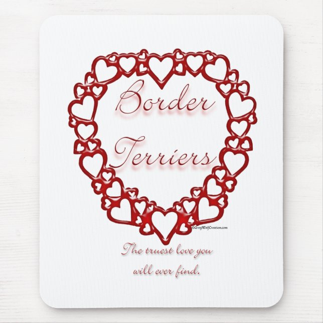 Border Terrier True Love Mouse Mat (Front)