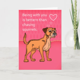 Border Terrier Valentine's Day Card - From Dog