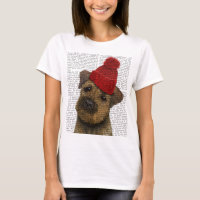 Border Terrier with Red Bobble Hat 3