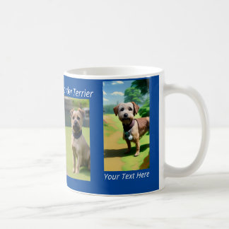 Border Terriers 4 cute pictures personalised Coffe Coffee Mug