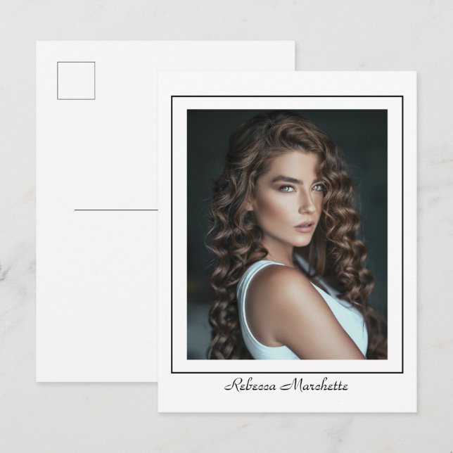 Bordered Actor Promo Photo Postcard (Front/Back)