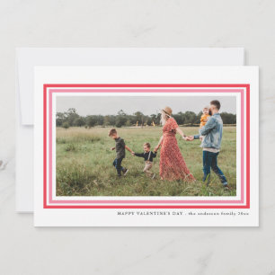 Bordered Love White Valentine's day Photo Holiday