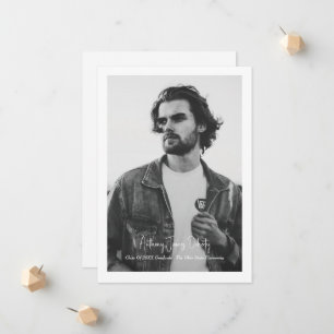 Bordered Simple Photo Modern Design Announcement