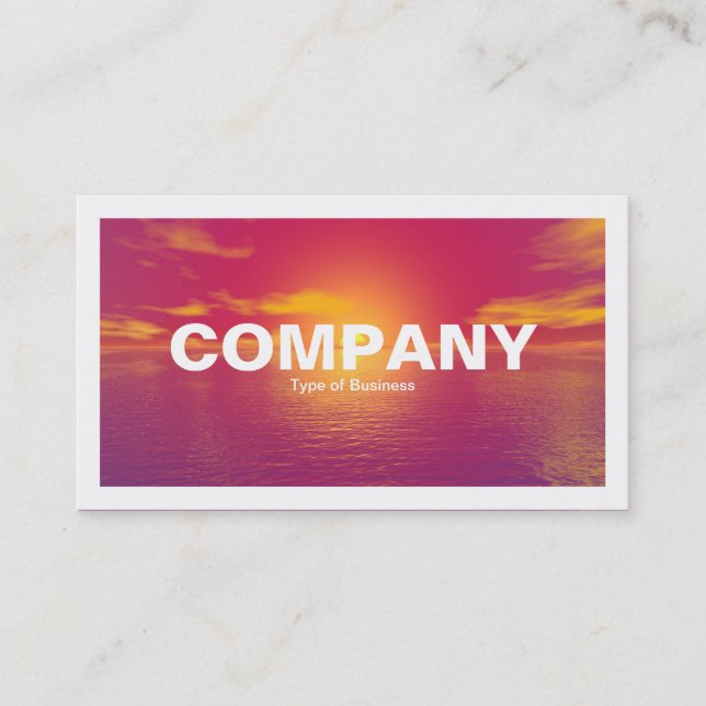 Bordered - Sunrise Sunset Business Card (Front)