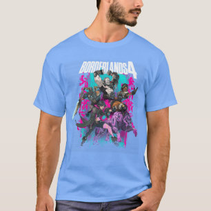 Borderlands 4 Colorful Heroes Collage Graffiti Vid T-Shirt