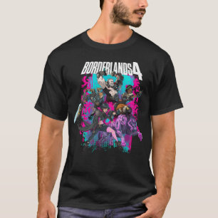 Borderlands 4 Colourful Heroes Collage Graffiti T-Shirt