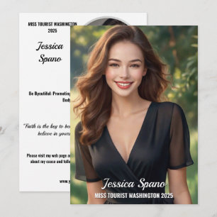 Borderless Pageant Autograph Photo Card