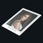 Borderline Actor Talent Photo Notepad<br><div class="desc">Make a great impression with color printed actor headshots with border, printed on a photo notepad for ease of use. This printed actor headshot template is presented on a white background with thin border and your name printed at the bottom. Customize by uploading your image and enter your name into...</div>