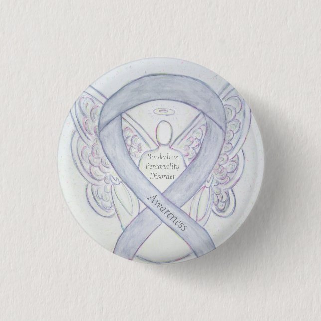 Borderline Personality Disorder Guardian Angel Pin (Front)