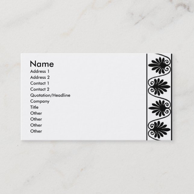 Borders Business Card (Front)
