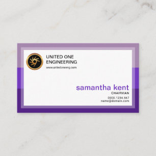 Borders Of Creative Purple Elegance Chairman CEO Business Card