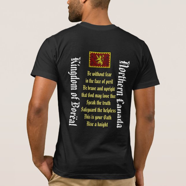 Boreal Forest Mediaeval Village  T-shirt (Back)