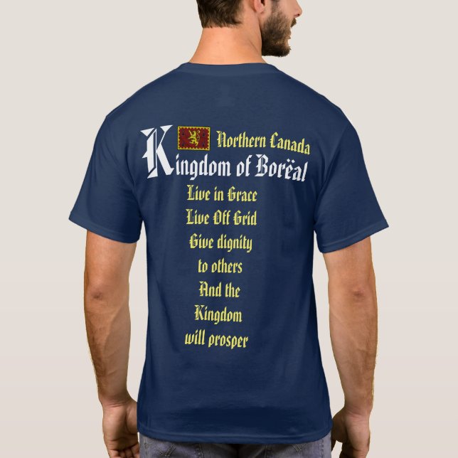 Boreal Forest Mediaeval Village T-Shirt (Back)