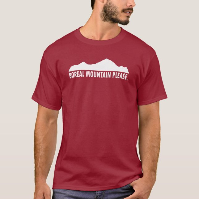Boreal Mountain California Please T-Shirt (Front)
