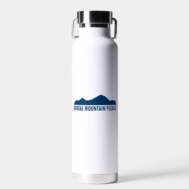 Boreal Mountain California Please Water Bottle (Front)