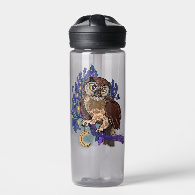 Boreal Night Tree Owl  Water Bottle (Front)