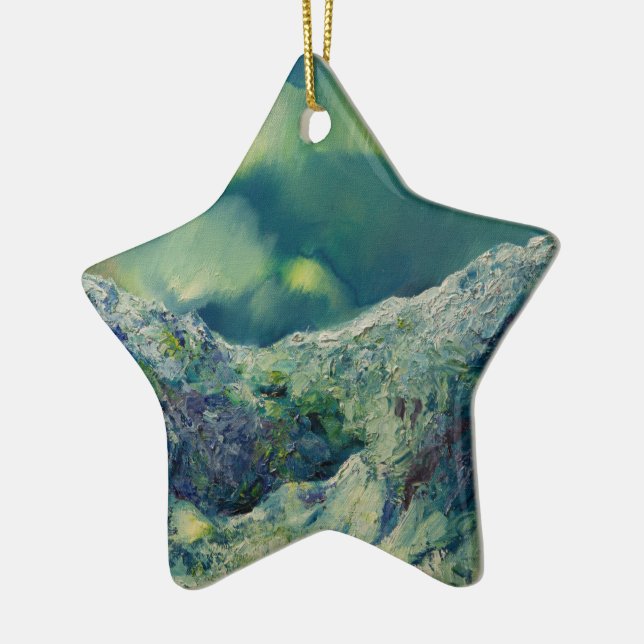 Borealis Dance Ceramic Tree Decoration (Left)