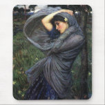 Boreas by John W. Waterhouse Mouse Mat<br><div class="desc">Boreas is an oil painting in the Pre-Raphaelite style created in 1903 by John William Waterhouse. The painting is titled Boreas, after the Greek god of the north wind and it shows a young girl buffeted by the wind. The 1904 Royal Academy notes described the subject of the painting as:...</div>