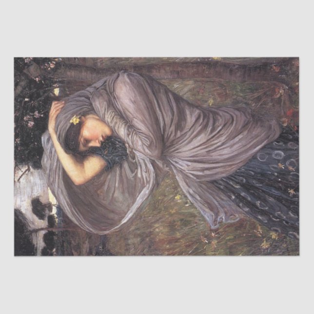 Boreas by John William Waterhouse, 1903 Tissue Paper (Front)