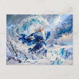 Boreas God of the North Wind from Greek Mythology Postcard