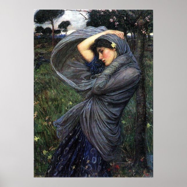 Boreas Pre-Raphaelite Poster By John W. Waterhouse (Front)
