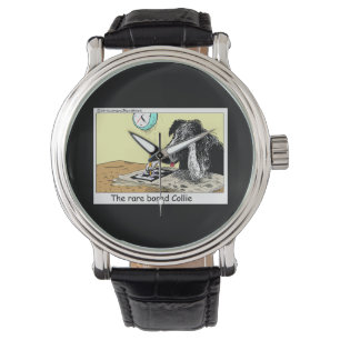 Bored Border Collie Funny Unisex Watch
