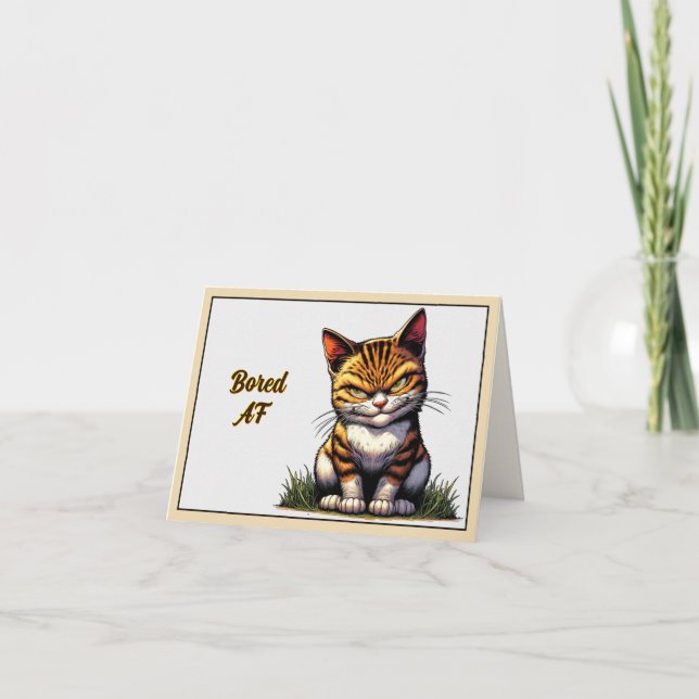 Bored Cat Card (Front)