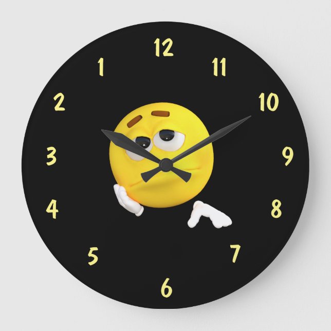 Bored Face Reverse Dial Large Clock (Front)