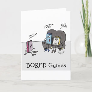 Bored Games greeting card