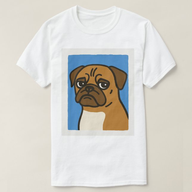 Bored Pug T-Shirt (Design Front)