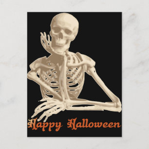 Bored Skeleton Postcard