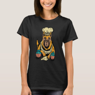Bored Uninspired Dog Baker With Cupcakes And Bakin T-Shirt