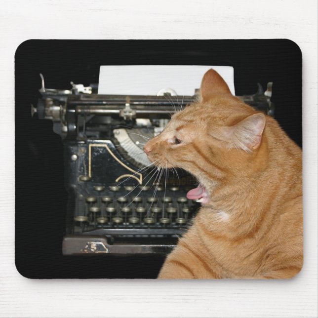 Bored writer mouse mat (Front)