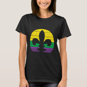 Boredkoalas Retro Jester Hat Silhouette Mardi Gras T-Shirt