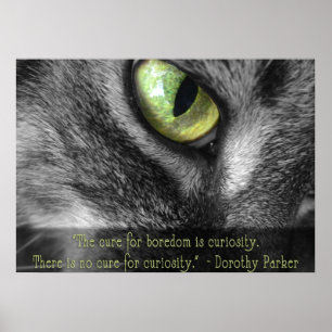 Boredom - Curiosity, Dorothy Parker quote poster