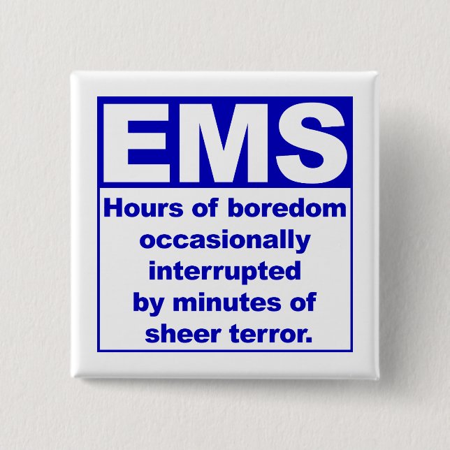 Boredom/Terror 15 Cm Square Badge (Front)