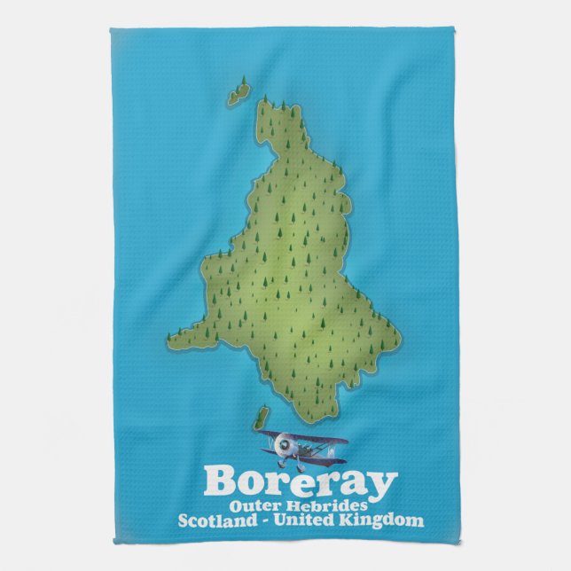 Boreray Outer Hebrides Scotland UK Tea Towel (Vertical)