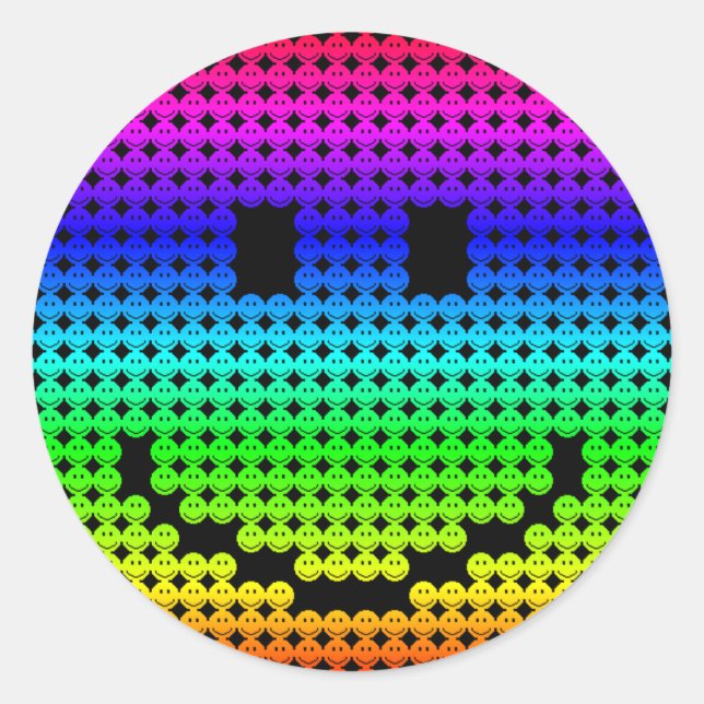 Borg Rainbow Classic Round Sticker (Front)