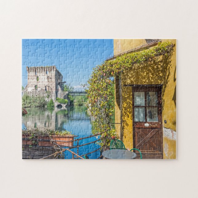Borghetto sul Mincio view puzzle (Horizontal)
